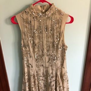 Great Gatsby Theme Gold Dress With Embellishment